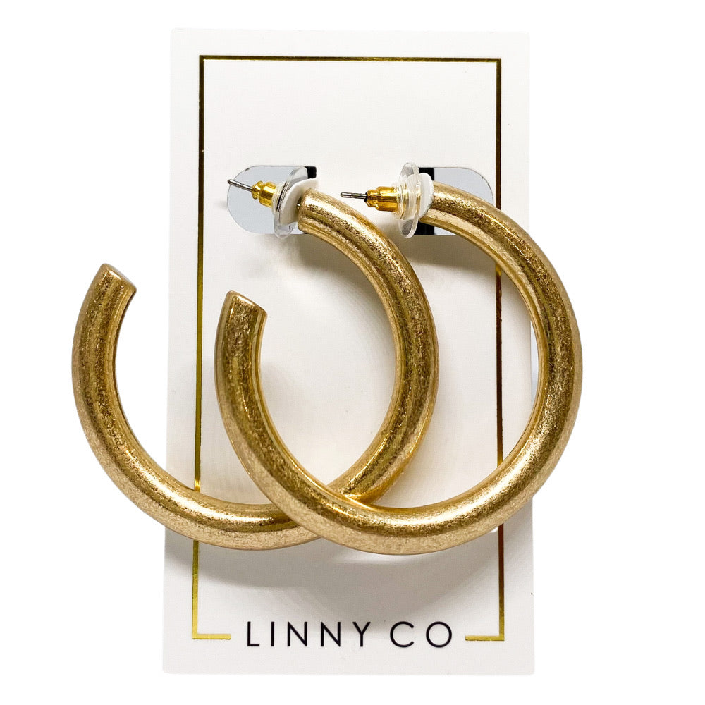 Athena Gold Hoops