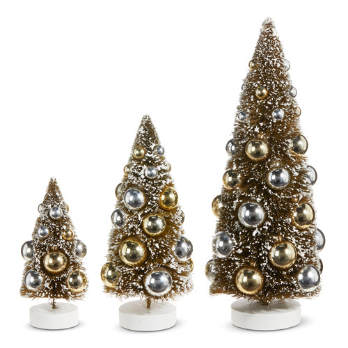Bottle Brush Trees - Set of 3