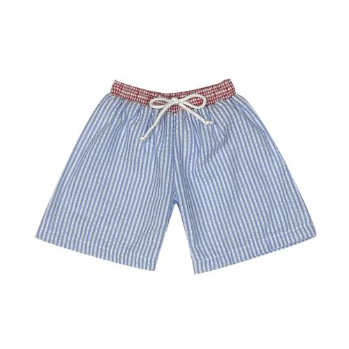 Seersucker Swim Trunks