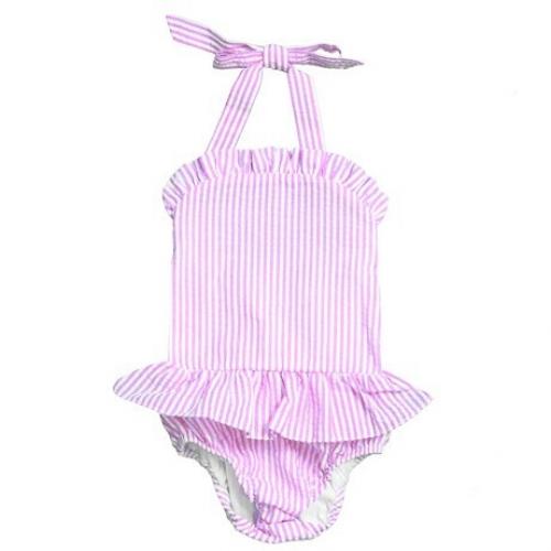 Seersucker One Piece Swimsuit