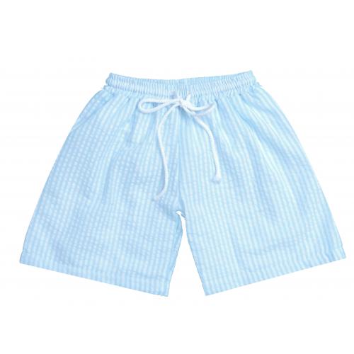 Seersucker Swim Trunks