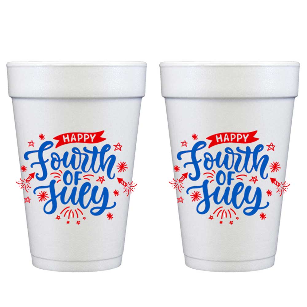 Happy 4th Foam Cup, 10ct