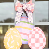 Watercolor Egg Trio Door Hanger