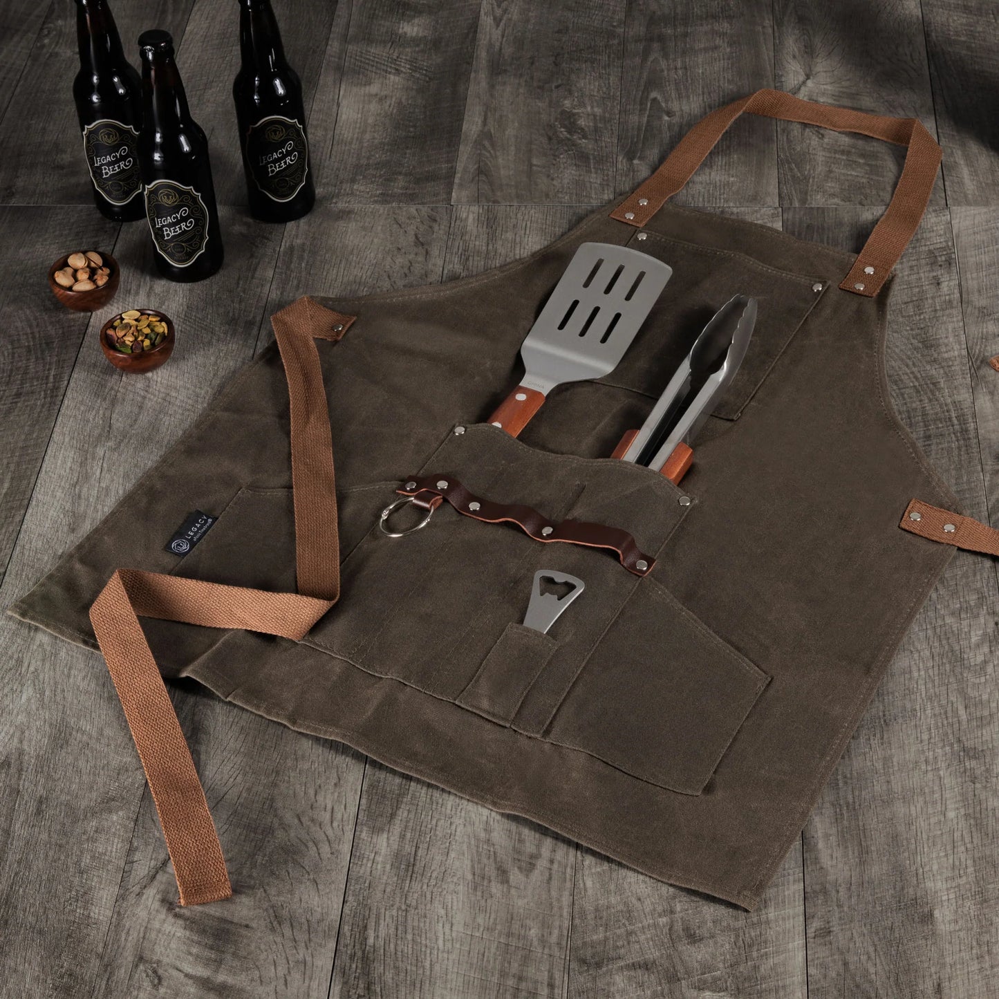 BBQ Apron with Tools & Bottle Opener