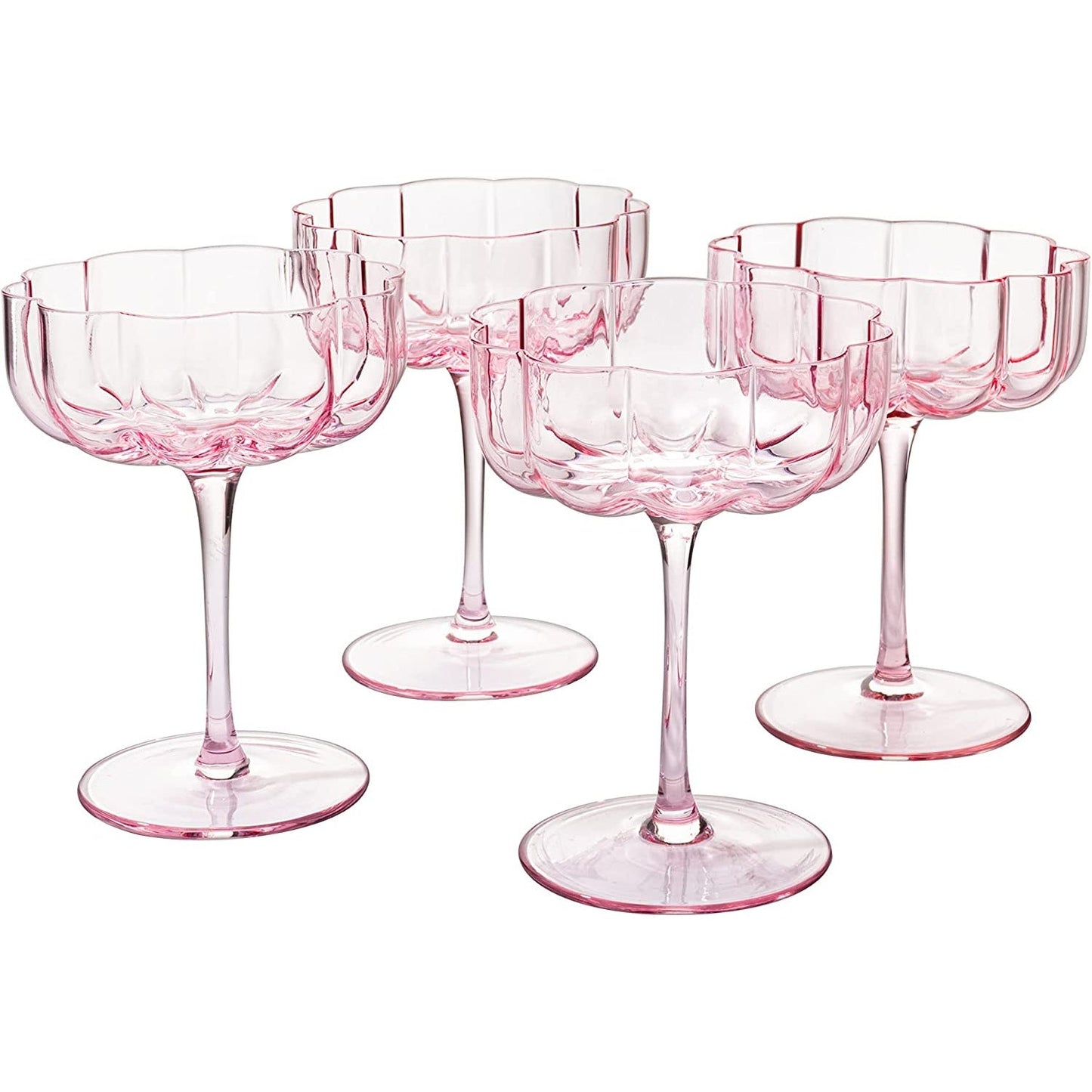 Flower Champagne Coups - Set of 4