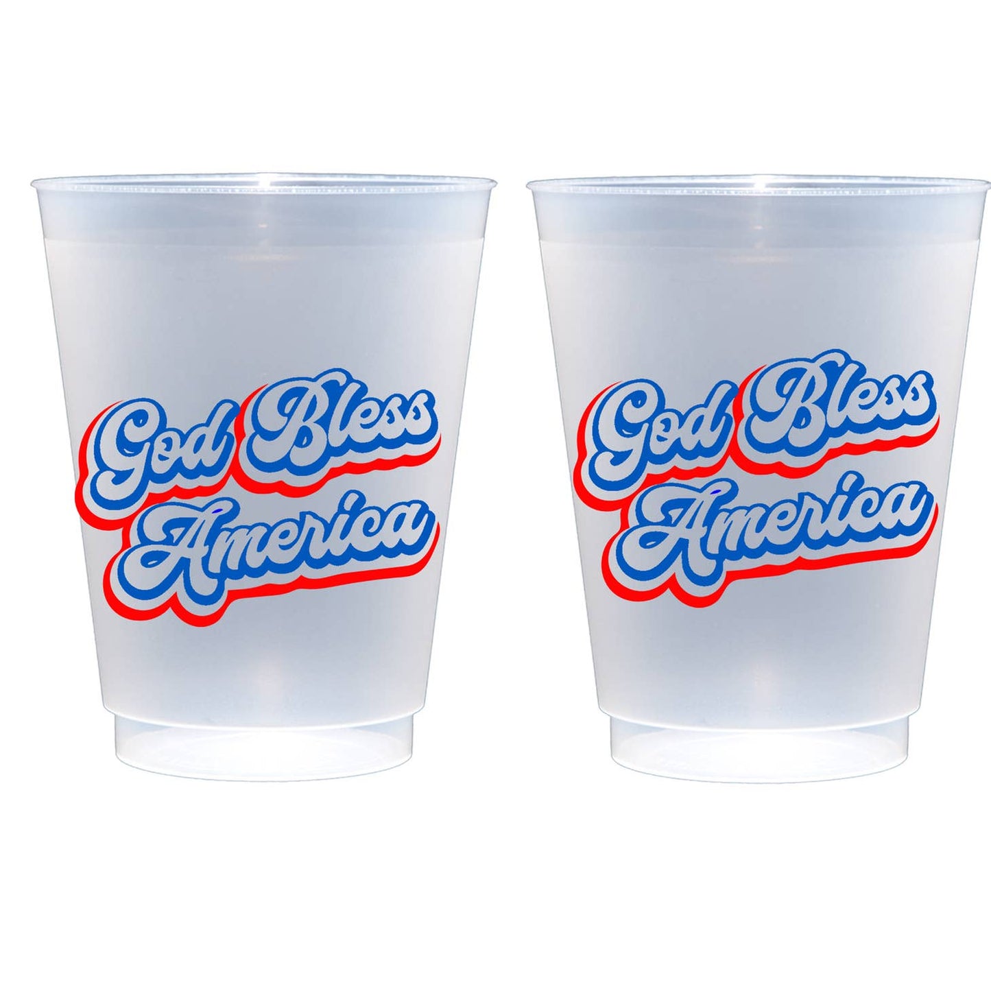 God Bless America Frost Cups, 10ct