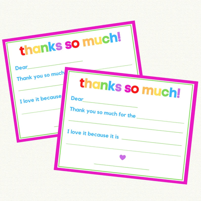Thanks So Much Cards Rainbow