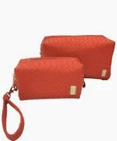 Orange Woven Duo Bags
