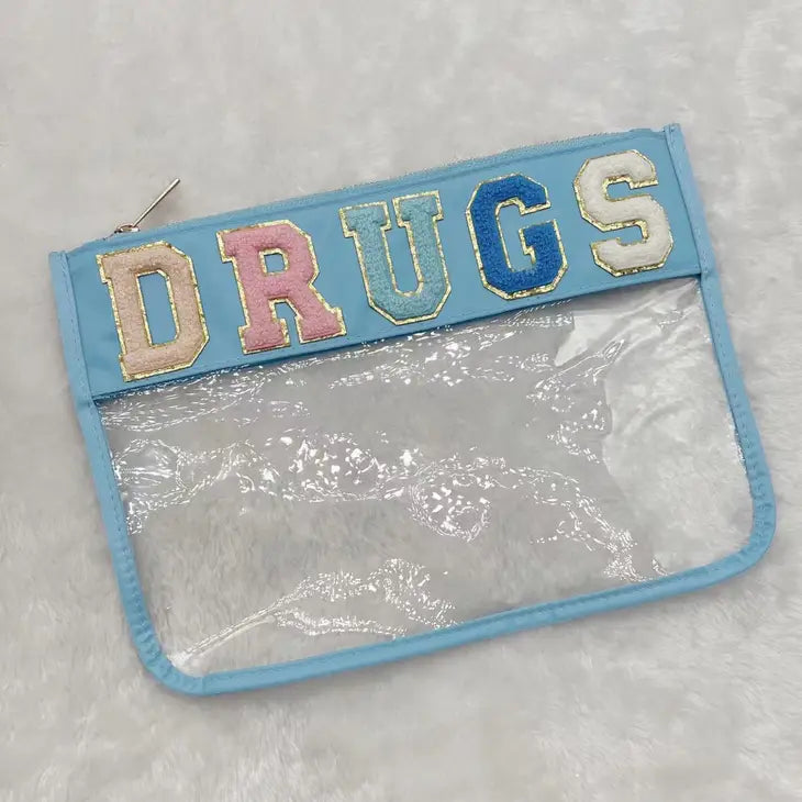 DRUGS Clear Luxury Nylon Pouch