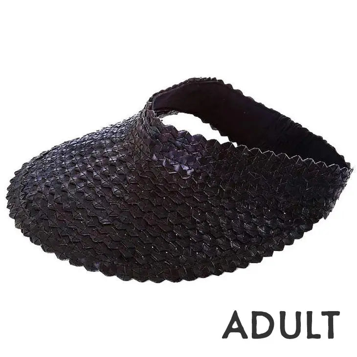 Bali Harvest Straw Visor Black