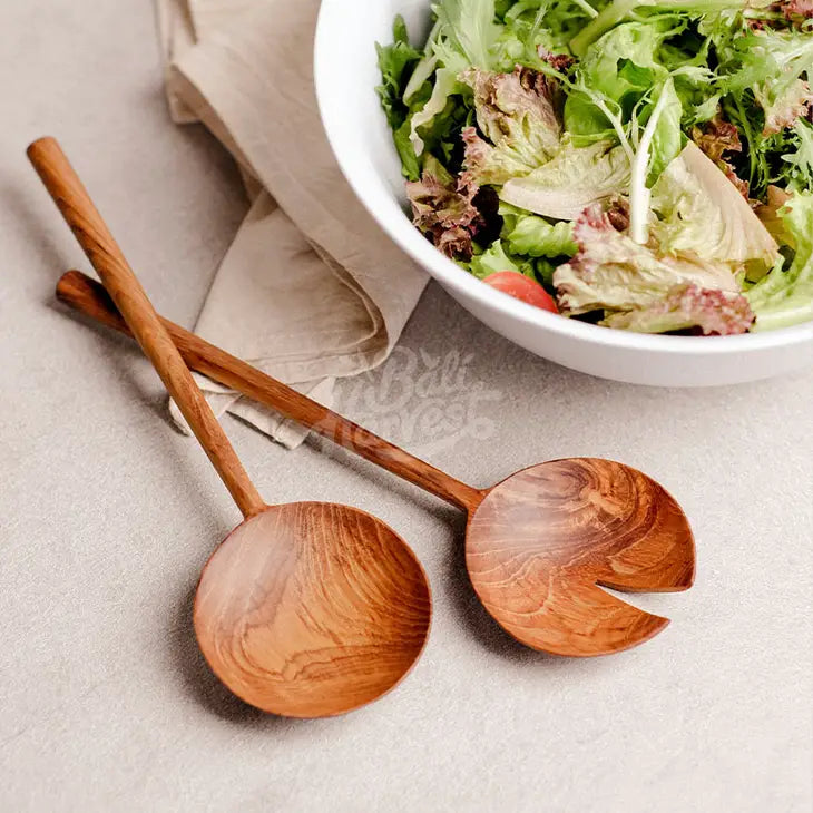 Bali Harvest Teak Wooden Salad Servers