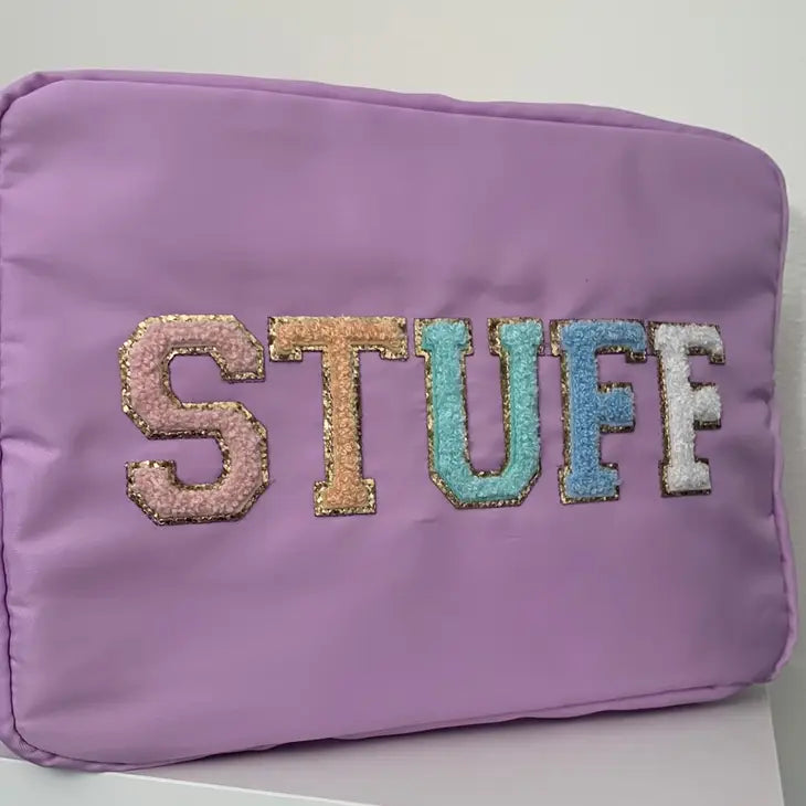 STUFF Lilac XL Nylon Varsity Pouch