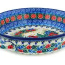 Polish Pottery Round Baker with Handles