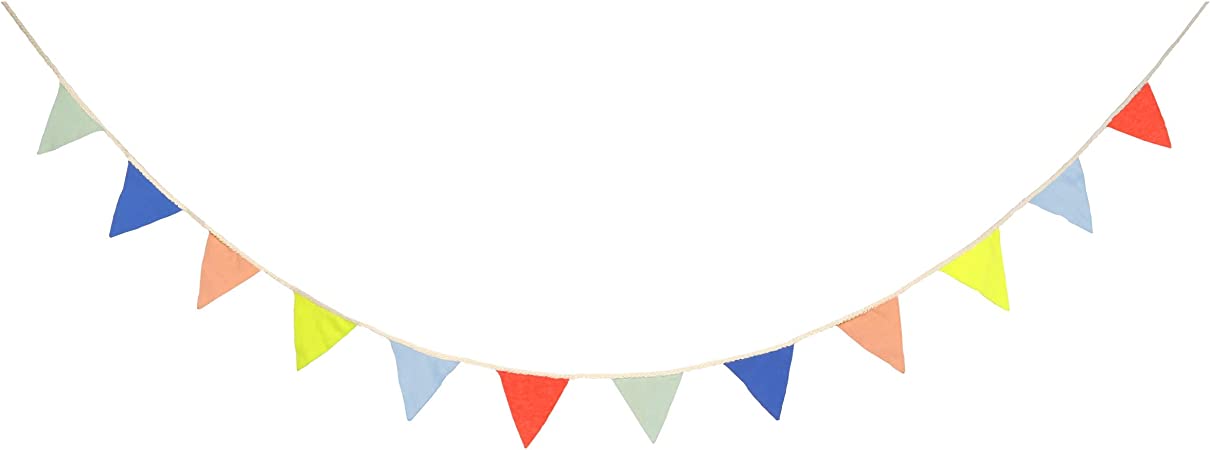 Blue Knitted Flag Garland