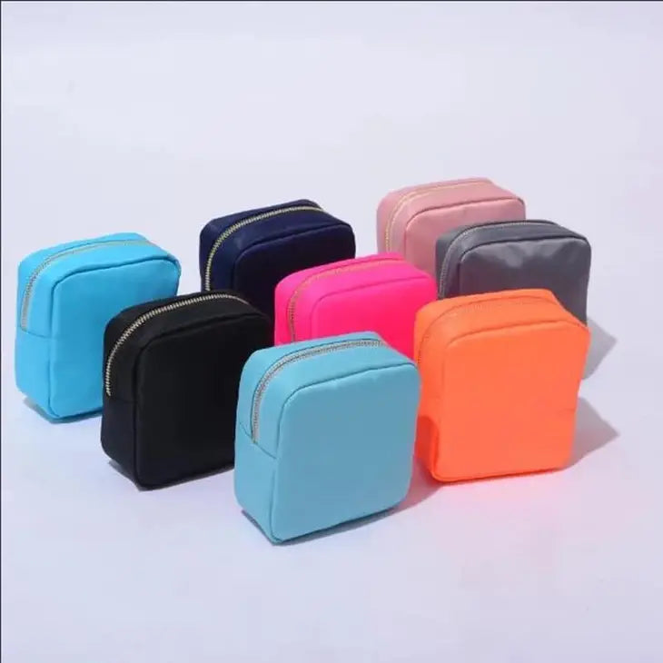 Nylon Custom Varsity Cosmetic Bags (Small)