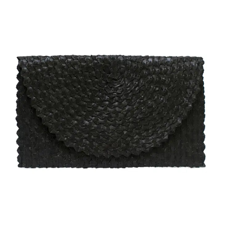 Bali Harvest Black Straw Purse
