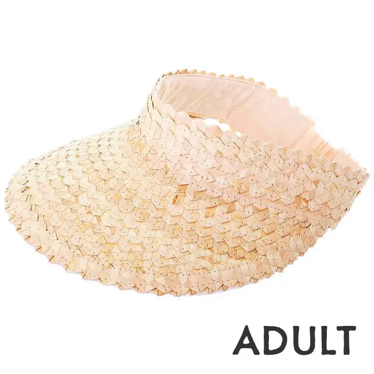 Bali Harvest Straw Visor White