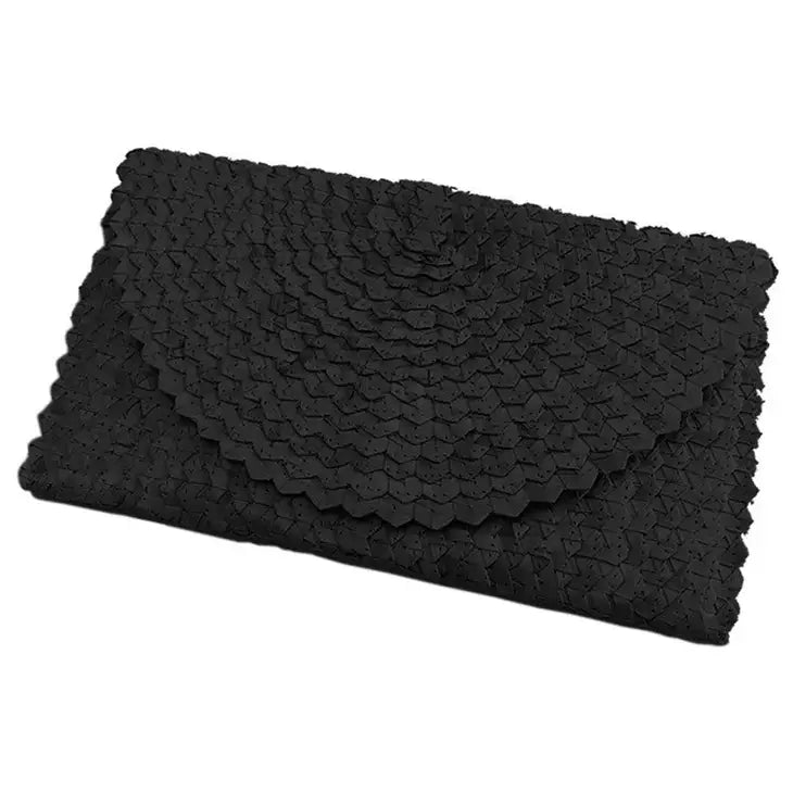 Bali Harvest Black Straw Purse