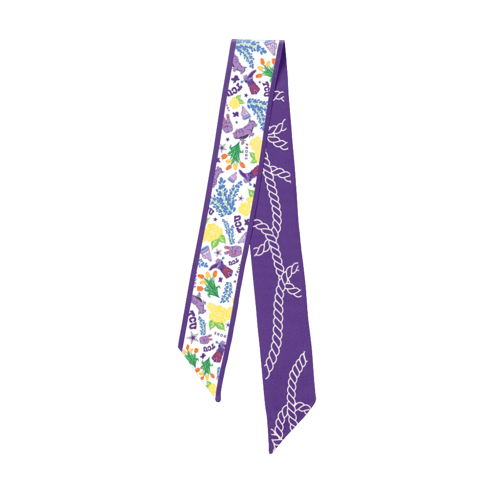 Saturday Silks TCU Horned Frogs Twilly