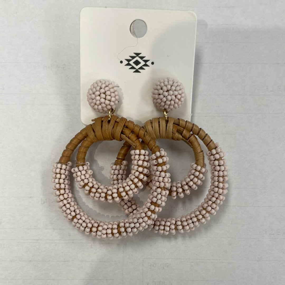 Beaded Dual Hoop Earrings