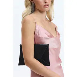 Cora Black Clutch
