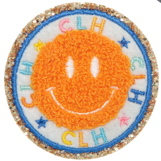 CLH Longhorn Smiley Face Chenille Sticker