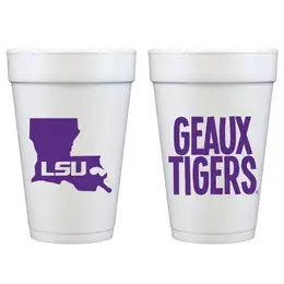 LSU Styrofoam Cups