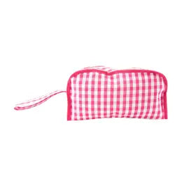 Pink Gingham Cosmetic Bag