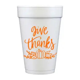 Give Thanks Styrofoam Cups