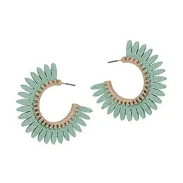Mint Flower Hoop