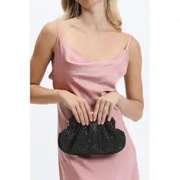 Xochie Black Clutch