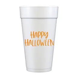 Orange Halloween Styrofoam Cups