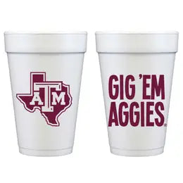 Aggie Styrofoam Cups