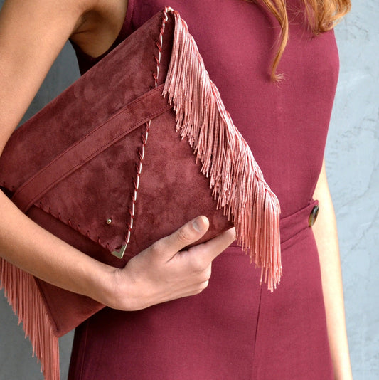 Medusa Clutch in Rosewood
