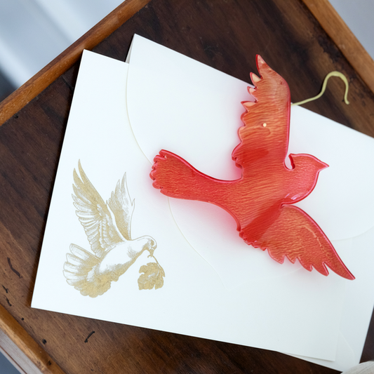 Fig & Dove Acrylic Cardinal Ornament