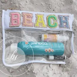 Beach Clear Luxury Nylon Pouch