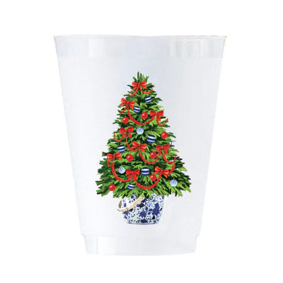 Christmastree Shatterproof Cups, Set of 8