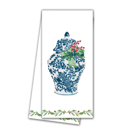 Ginger Jar with Berries Tea Towel