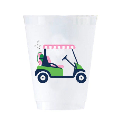 Golf Cart Shatterproof Cups, Set of 8