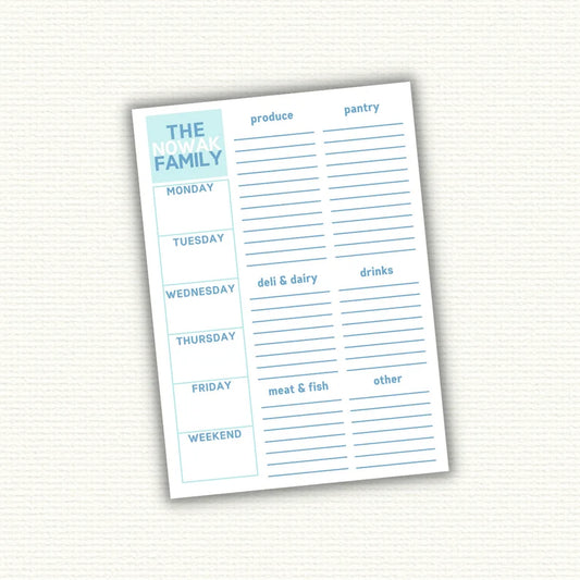Grocery List Notepad