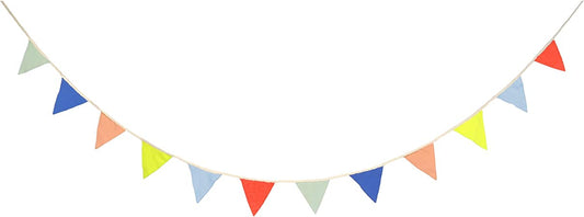 Blue Knitted Flag Garland