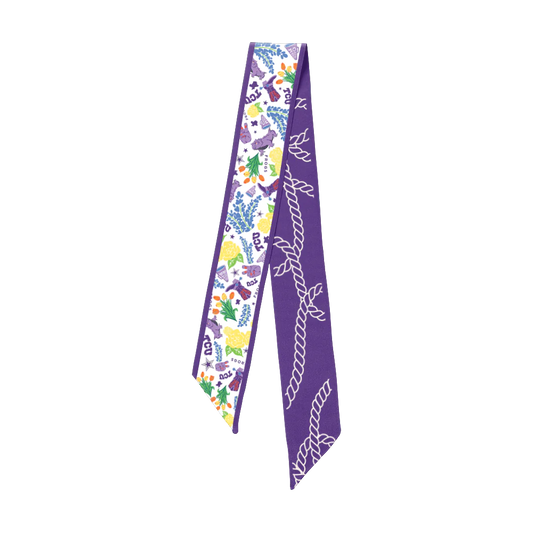 Saturday Silks TCU Horned Frogs Twilly