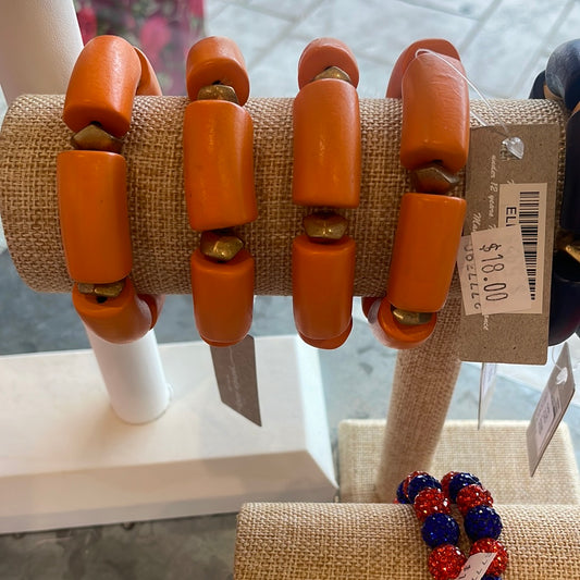 Orange Wood Bracelet