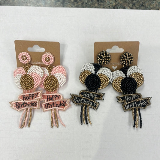 Happy Bday Earrings