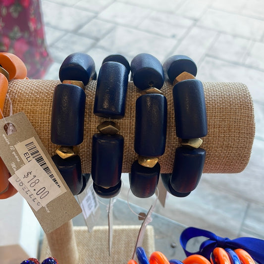 Blue Wood Bracelet